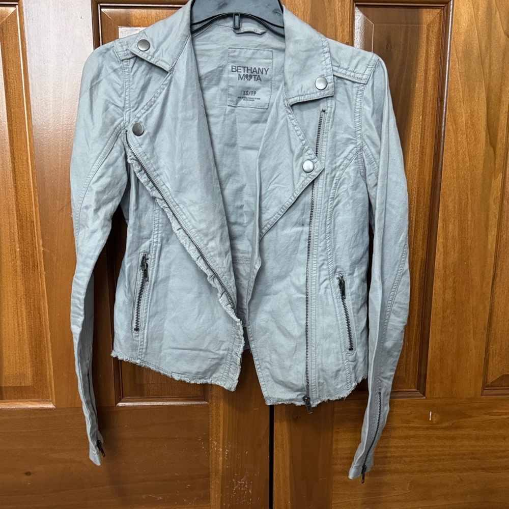 Bethany Mota Size XS Light Gray Jean Jacket